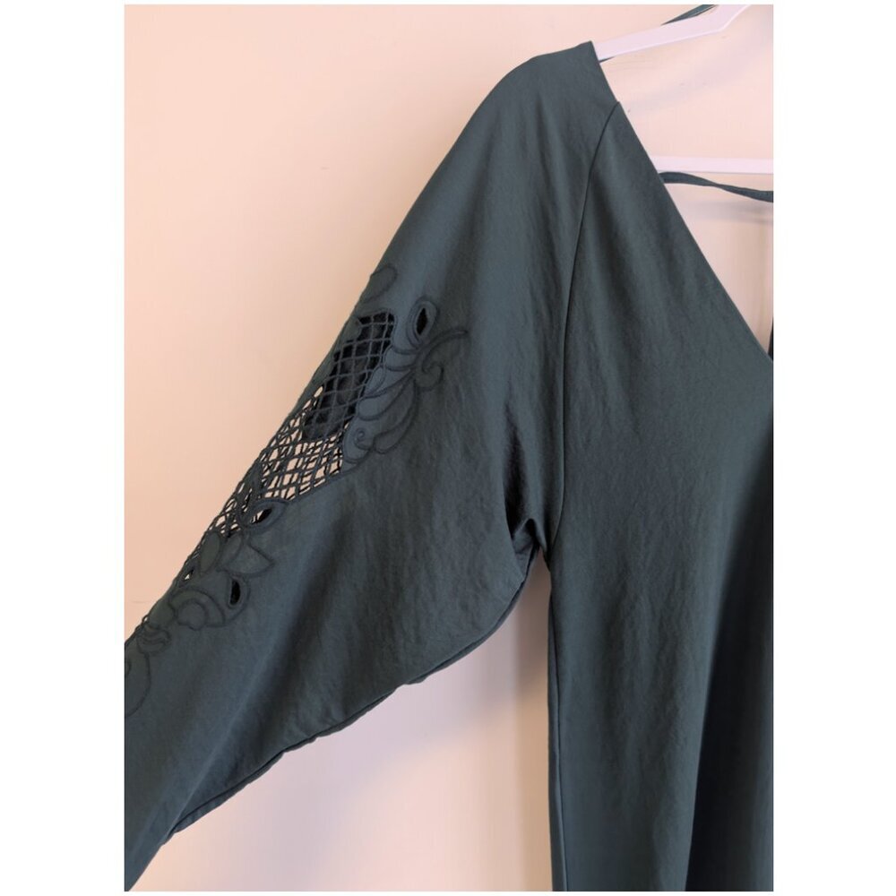 Zara long sleeve mesh cut out midi dress - Picture 8 of 10
